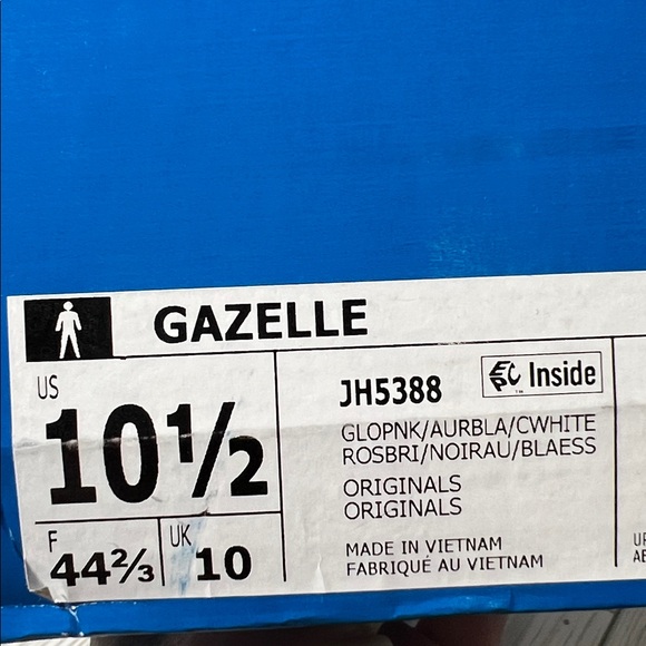 Adidas Gazelle 3 stripe Sneakers shoes pink black lace up men’s size 10.5 JH5388 - Picture 11 of 12